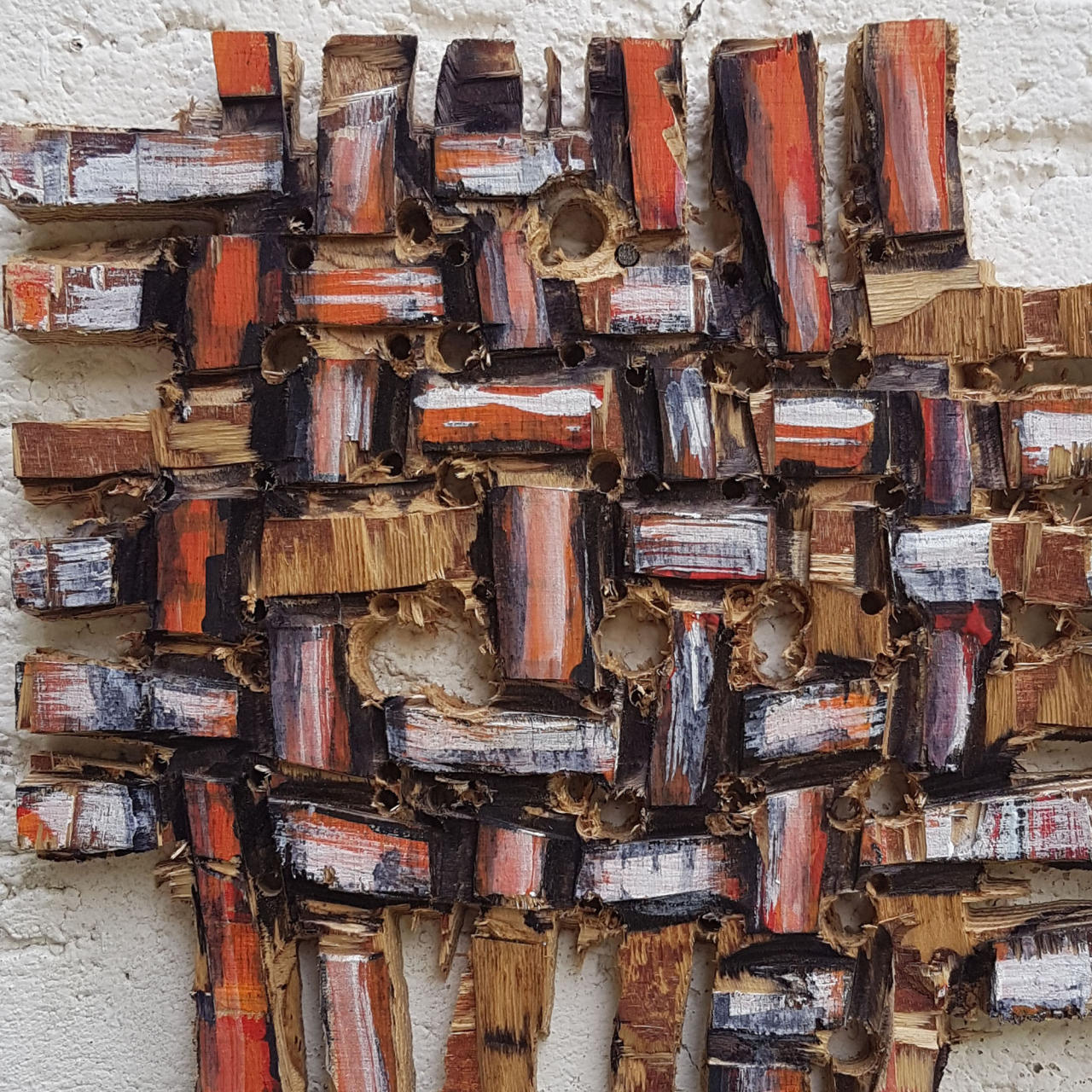 Holzskulptur Gewebe von Elsa Nietmann