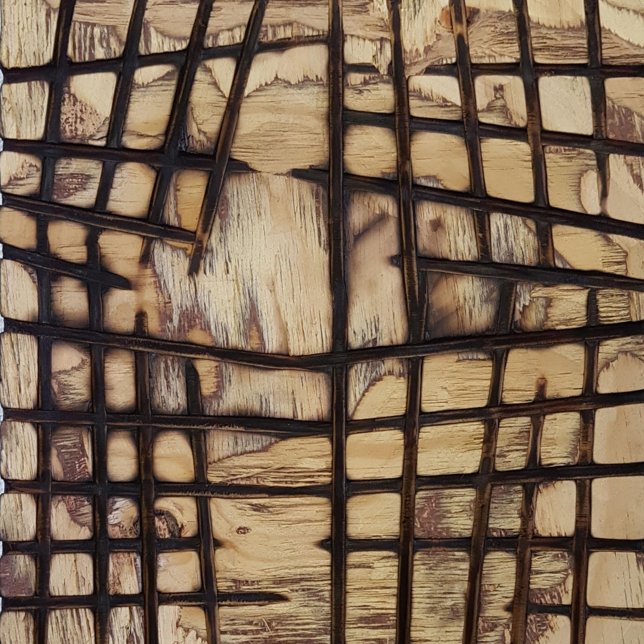 Holzskulptur Gewebe III von Elsa Nietmann