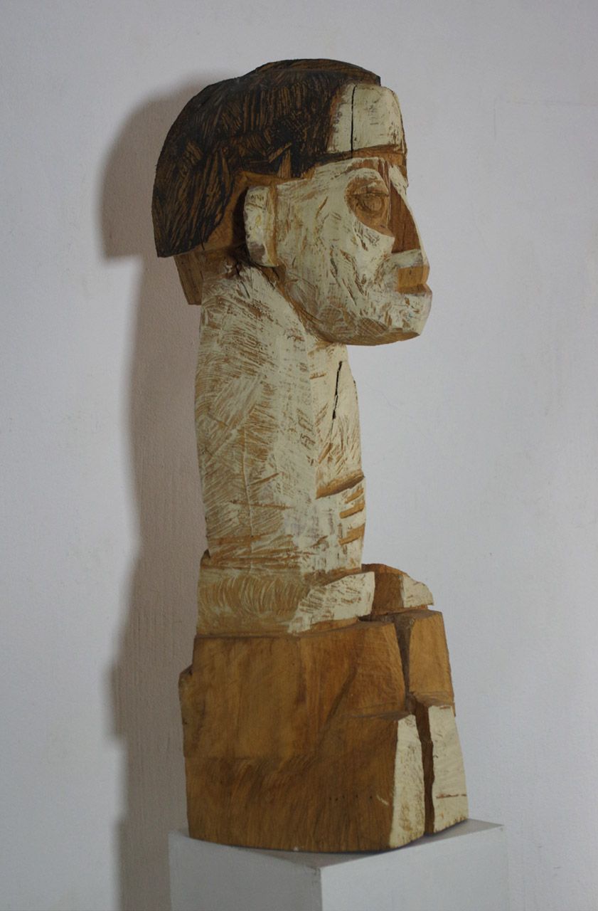 (Holz-) Büste weiblich von Peter Kobierski