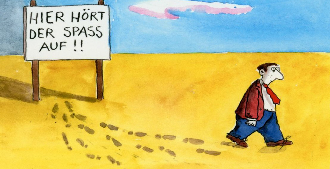 Hier hört der Spass auf, Illustration von papan