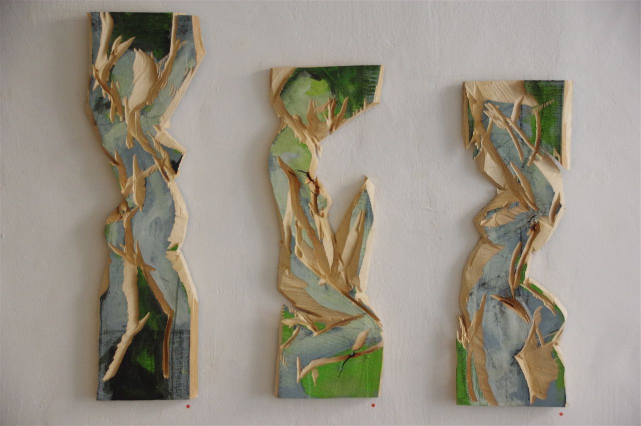 Drei geschitzte Akt-Reliefs von Elsa Nietmann