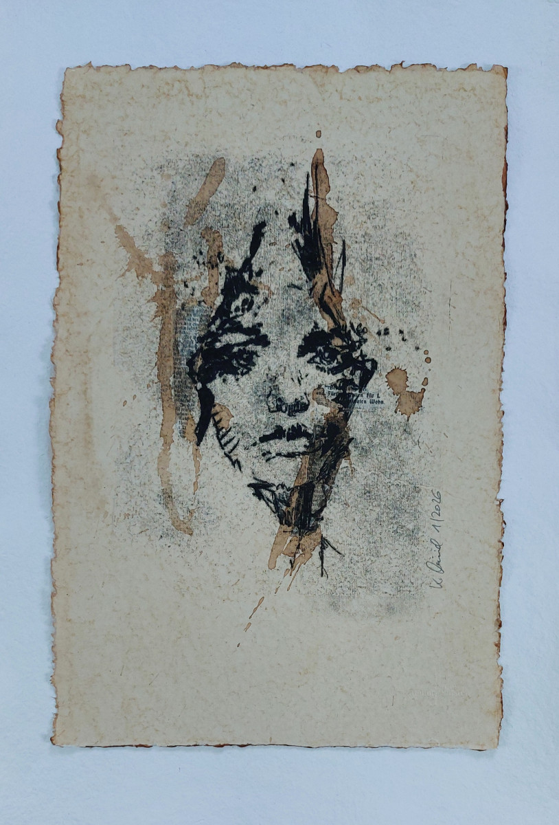 Ölfrottage von Katrin Weinrich